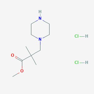 2,2-Dimethyl-3-piperazin-1-yl-propionic acid methyl ester dihydrochloride