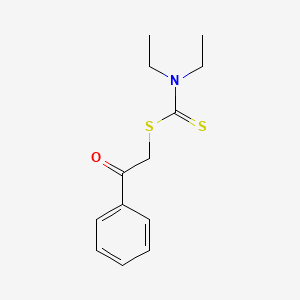 molecular formula C13H17NOS2 B14547756 phenacyl N,N-diethylcarbamodithioate CAS No. 61998-04-7