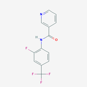 molecular formula C13H8F4N2O B14547810 N-[2-Fluoro-4-(trifluoromethyl)phenyl]pyridine-3-carboxamide CAS No. 62315-06-4