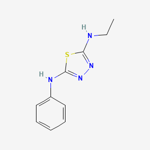 molecular formula C10H12N4S B14547834 N~2~-Ethyl-N~5~-phenyl-1,3,4-thiadiazole-2,5-diamine CAS No. 61784-99-4
