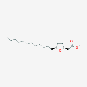 molecular formula C19H36O3 B14547903 Methyl [(2R,5S)-5-dodecyloxolan-2-yl]acetate CAS No. 62136-62-3
