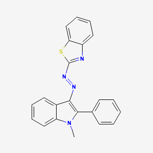 B1454792 2-((1-Methyl-2-phenyl-1H-indol-3-yl)diazenyl)benzo[d]thiazole CAS No. 55773-66-5
