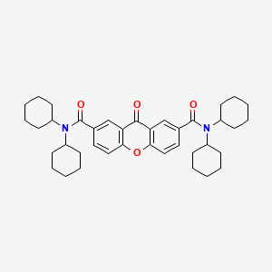 molecular formula C39H50N2O4 B14547933 N~2~,N~2~,N~7~,N~7~-Tetracyclohexyl-9-oxo-9H-xanthene-2,7-dicarboxamide CAS No. 62066-38-0