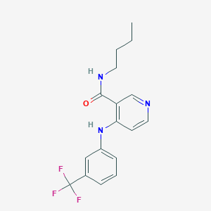 molecular formula C17H18F3N3O B14547943 N-Butyl-4-[3-(trifluoromethyl)anilino]pyridine-3-carboxamide CAS No. 62259-91-0