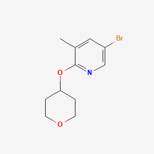 molecular formula C11H14BrNO2 B1454795 5-Bromo-3-methyl-2-(oxan-4-yloxy)pyridine CAS No. 1239611-33-6