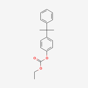 molecular formula C18H20O3 B14547963 Ethyl 4-(2-phenylpropan-2-yl)phenyl carbonate CAS No. 61962-48-9