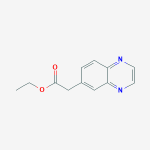molecular formula C12H12N2O2 B1454798 2-(喹喔啉-6-基)乙酸乙酯 CAS No. 473895-87-3