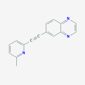 molecular formula C16H11N3 B1454800 6-((6-Methylpyridin-2-yl)ethynyl)quinoxaline CAS No. 442517-35-3