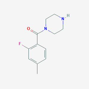 molecular formula C12H15FN2O B1454801 (2-Fluoro-4-methyl-phenyl)-piperazin-1-yl-methanone CAS No. 1525482-27-2