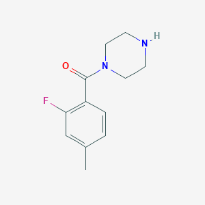 molecular formula C12H15FN2O B1454801 (2-Fluoro-4-methylphenyl)-piperazin-1-yl-methanone CAS No. 1525482-27-2