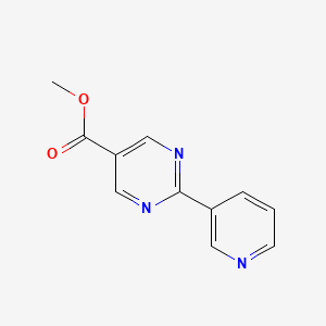 molecular formula C11H9N3O2 B1454804 2-Pyridin-3-yl-pyrimidine-5-carboxylic acid methyl ester CAS No. 933988-19-3