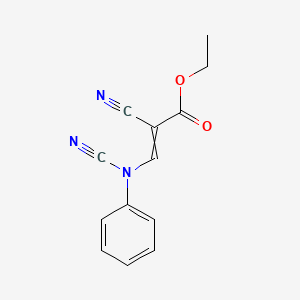 molecular formula C13H11N3O2 B14548183 Ethyl 2-cyano-3-[cyano(phenyl)amino]prop-2-enoate CAS No. 61709-36-2