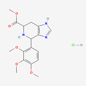 molecular formula C17H22ClN3O5 B1454822 Methyl 4-(2,3,4-trimethoxyphenyl)-4,5,6,7-tetrahydro-3H-imidazo[4,5-c]pyridine-6-carboxylate hydrochloride CAS No. 1094447-97-8