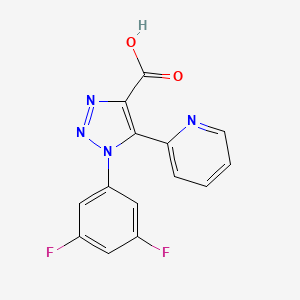 molecular formula C14H8F2N4O2 B1454823 1-(3,5-difluorophenyl)-5-(pyridin-2-yl)-1H-1,2,3-triazole-4-carboxylic acid CAS No. 1338662-17-1