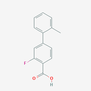 molecular formula C14H11FO2 B1454828 2-Fluoro-4-(2-methylphenyl)benzoic acid CAS No. 505082-98-4