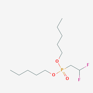 molecular formula C12H25F2O3P B14548285 Dipentyl (2,2-difluoroethyl)phosphonate CAS No. 62317-10-6