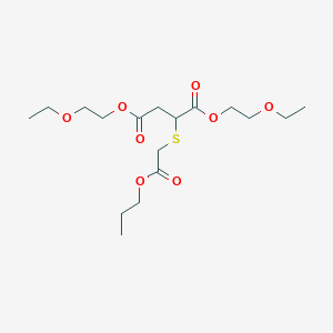 molecular formula C17H30O8S B14548320 Bis(2-ethoxyethyl) 2-[(2-oxo-2-propoxyethyl)sulfanyl]butanedioate CAS No. 62027-49-0