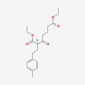 molecular formula C20H28O5 B14548382 Diethyl 2-[2-(4-methylphenyl)ethyl]-3-oxoheptanedioate CAS No. 61983-61-7