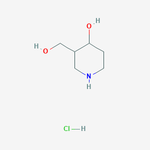 molecular formula C6H14ClNO2 B1454847 3-(Hydroxymethyl)piperidin-4-ol hydrochloride CAS No. 955027-77-7