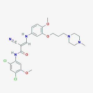 2-Cyano-N-(2,4-dichloro-5-methoxyphenyl)-3-((4-methoxy-3-(3-(4-methylpiperazin-1-yl)propoxy)phenyl)amino)acrylamide