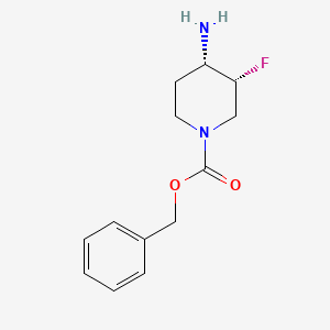 molecular formula C13H17FN2O2 B1454855 (3R,4S)-rel-Benzyl 4-amino-3-fluoropiperidine-1-carboxylate CAS No. 1268520-82-6