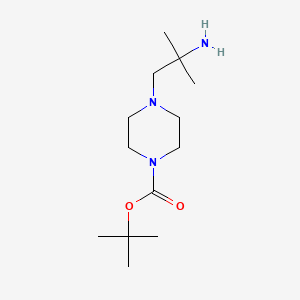molecular formula C13H27N3O2 B1454856 叔丁基 4-(2-氨基-2-甲基丙基)哌嗪-1-羧酸盐 CAS No. 1265634-22-7