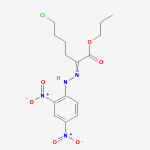 molecular formula C15H19ClN4O6 B14548565 Propyl 6-chloro-2-[2-(2,4-dinitrophenyl)hydrazinylidene]hexanoate CAS No. 62123-68-6