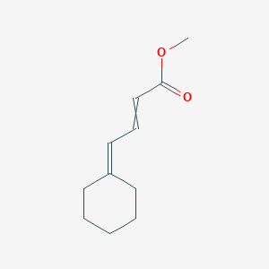 molecular formula C11H16O2 B14548567 Methyl 4-cyclohexylidenebut-2-enoate CAS No. 62222-81-5