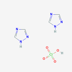 molecular formula C4H7ClN6O4 B14548569 perchloric acid;1H-1,2,4-triazole CAS No. 62085-08-9