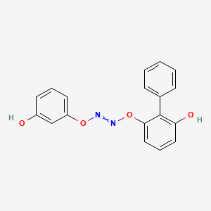 molecular formula C18H14N2O4 B1454857 6-{[(3-Hydroxyphenoxy)diazenyl]oxy}[1,1'-biphenyl]-2-ol CAS No. 67503-46-2