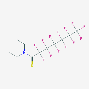 molecular formula C11H10F13NS B14548580 N,N-Diethyl-2,2,3,3,4,4,5,5,6,6,7,7,7-tridecafluoroheptanethioamide CAS No. 61906-64-7