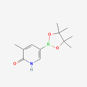 molecular formula C12H18BNO3 B1454860 3-Methyl-5-(4,4,5,5-tetramethyl-1,3,2-dioxaborolan-2-yl)pyridin-2-ol CAS No. 1375302-98-9