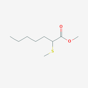 molecular formula C9H18O2S B14548609 Methyl 2-(methylsulfanyl)heptanoate CAS No. 61836-06-4