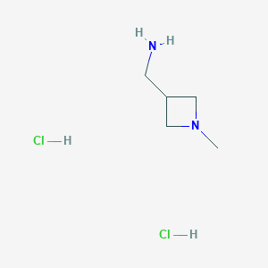 molecular formula C5H13ClN2 B1454861 C-(1-Methyl-azetidin-3-yl)-methylamine dihydrochloride CAS No. 1803609-11-1