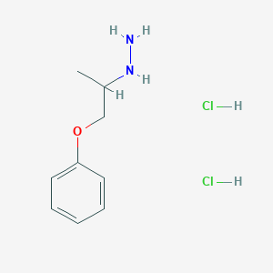 molecular formula C9H16Cl2N2O B1454864 (1-Phenoxypropan-2-yl)hydrazine dihydrochloride CAS No. 1803608-13-0