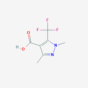 molecular formula C7H7F3N2O2 B1454866 1,3-dimethyl-5-(trifluoromethyl)-1H-pyrazole-4-carboxylic acid CAS No. 926913-59-9