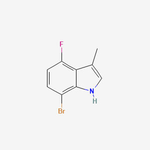 molecular formula C9H7BrFN B1454867 7-bromo-4-fluoro-3-methyl-1H-indole CAS No. 877160-23-1