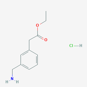 molecular formula C11H16ClNO2 B1454868 Ethyl 2-(3-(aminomethyl)phenyl)acetate hydrochloride CAS No. 210113-92-1