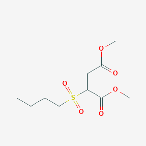 molecular formula C10H18O6S B14548685 Dimethyl 2-(butane-1-sulfonyl)butanedioate CAS No. 62163-86-4
