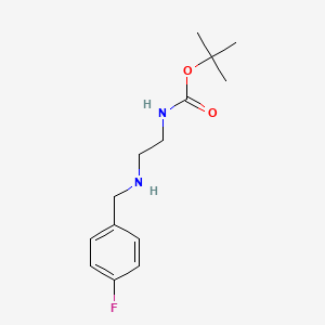 molecular formula C14H21FN2O2 B1454869 tert-Butyl (2-((4-fluorobenzyl)amino)ethyl)carbamate CAS No. 519172-79-3