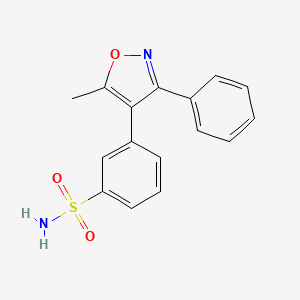 molecular formula C16H14N2O3S B1454870 3-(5-Methyl-3-phenylisoxazol-4-yl)benzenesulfonamide CAS No. 386273-25-2