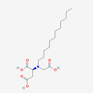 molecular formula C18H33NO6 B14548777 N-(Carboxymethyl)-N-dodecyl-L-aspartic acid CAS No. 61754-61-8