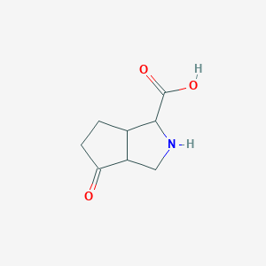molecular formula C8H11NO3 B1454879 4-Oxo-octahydro-cyclopenta[c]-pyrrole-1-carboxylic acid CAS No. 794501-16-9