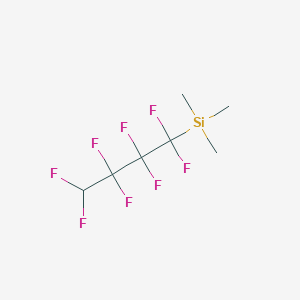 molecular formula C7H10F8Si B14548803 Trimethyl(1,1,2,2,3,3,4,4-octafluorobutyl)silane CAS No. 62281-31-6