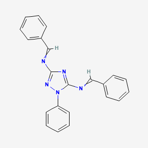 molecular formula C22H17N5 B14548833 N,N'-(1-Phenyl-1H-1,2,4-triazole-3,5-diyl)bis(1-phenylmethanimine) CAS No. 62176-92-5
