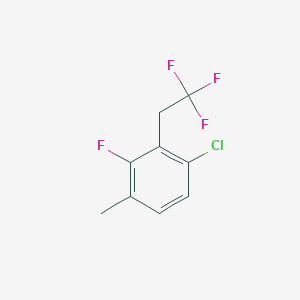 molecular formula C9H7ClF4 B1454884 1-Chloro-3-fluoro-4-methyl-2-(2,2,2-trifluoroethyl)benzene CAS No. 1099597-47-3