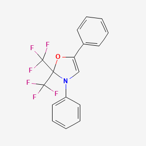 molecular formula C17H11F6NO B14548867 Oxazole, 2,3-dihydro-3,5-diphenyl-2,2-bis(trifluoromethyl)- CAS No. 61909-93-1