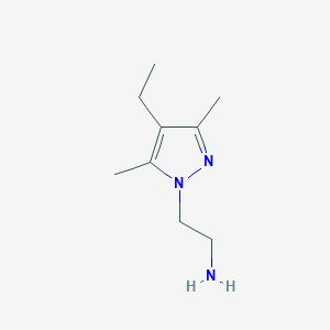 molecular formula C9H17N3 B1454887 2-(4-Ethyl-3,5-dimethyl-1H-pyrazol-1-YL)ethanamine CAS No. 562815-62-7