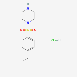 molecular formula C13H21ClN2O2S B1454888 1-(4-Propylbenzenesulfonyl)piperazine hydrochloride CAS No. 1181458-47-8