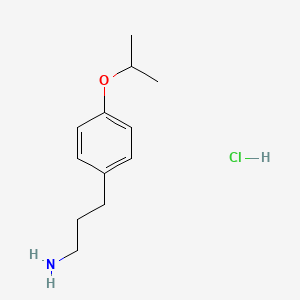 molecular formula C12H20ClNO B1454891 3-[4-(Propan-2-yloxy)phenyl]propan-1-amine hydrochloride CAS No. 1193388-53-2